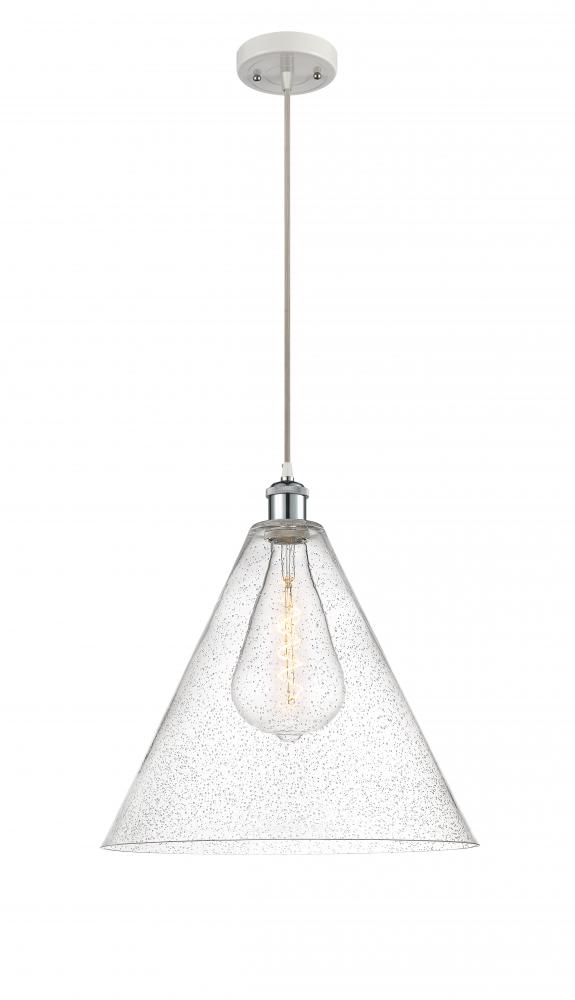 Berkshire - 1 Light - 16 inch - White Polished Chrome - Cord hung - Pendant