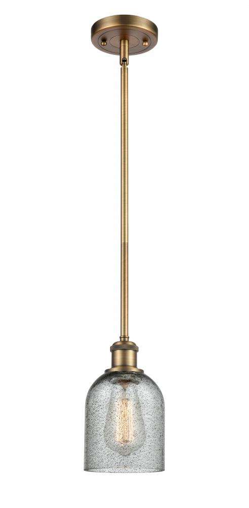 Caledonia - 1 Light - 5 inch - Brushed Brass - Mini Pendant