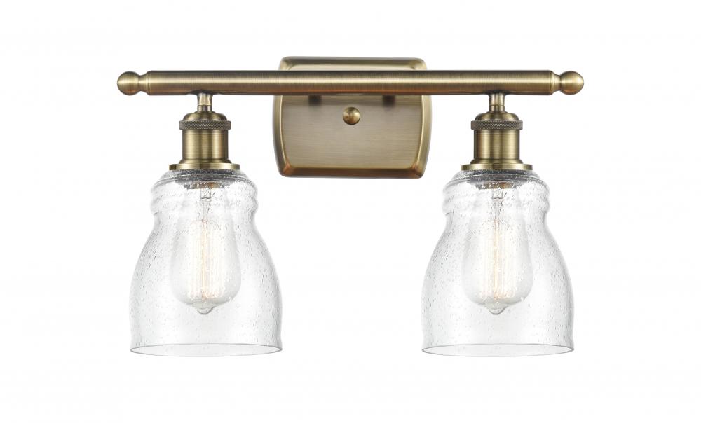 Ellery - 2 Light - 15 inch - Antique Brass - Bath Vanity Light