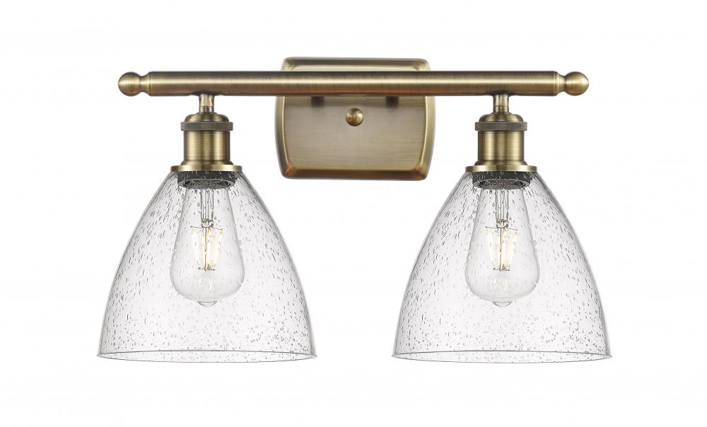 Bristol - 2 Light - 18 inch - Antique Brass - Bath Vanity Light