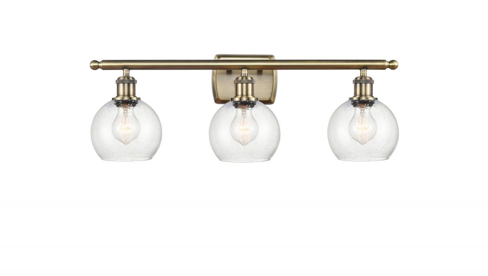 Athens - 3 Light - 26 inch - Antique Brass - Bath Vanity Light