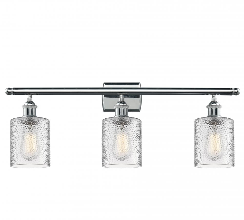 Cobbleskill - 3 Light - 25 inch - Polished Chrome - Bath Vanity Light