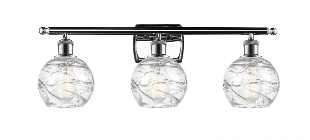 Athens Deco Swirl - 3 Light - 26 inch - Polished Chrome - Bath Vanity Light