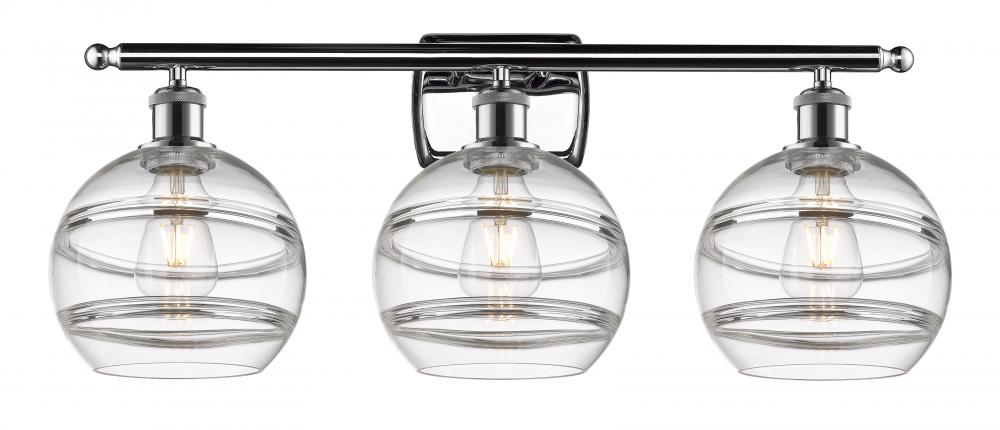 Rochester - 3 Light - 28 inch - Polished Chrome - Bath Vanity Light