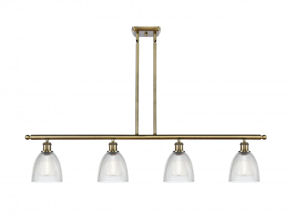 Castile - 4 Light - 48 inch - Antique Brass - Cord hung - Island Light