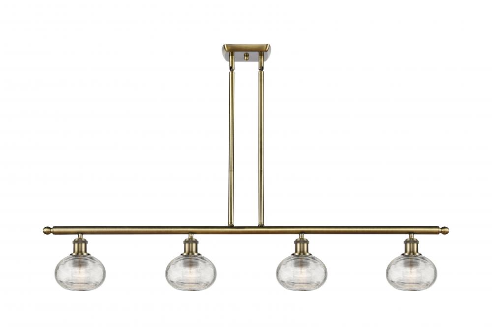 Ithaca - 4 Light - 48 inch - Antique Brass - Cord hung - Island Light