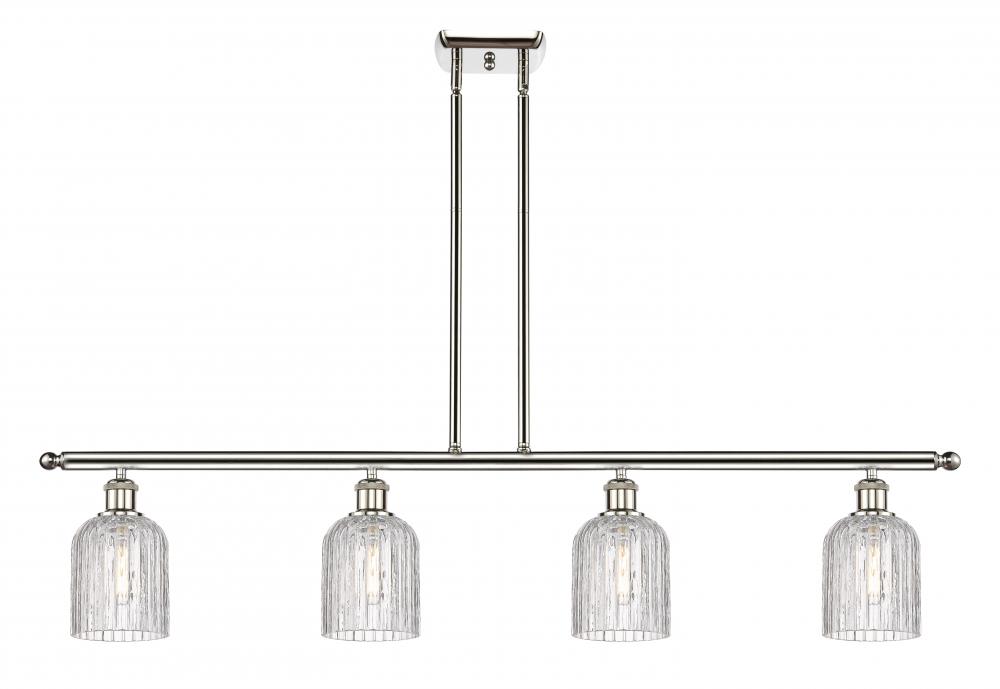 Bridal Veil - 4 Light - 48 inch - Polished Nickel - Cord hung - Island Light