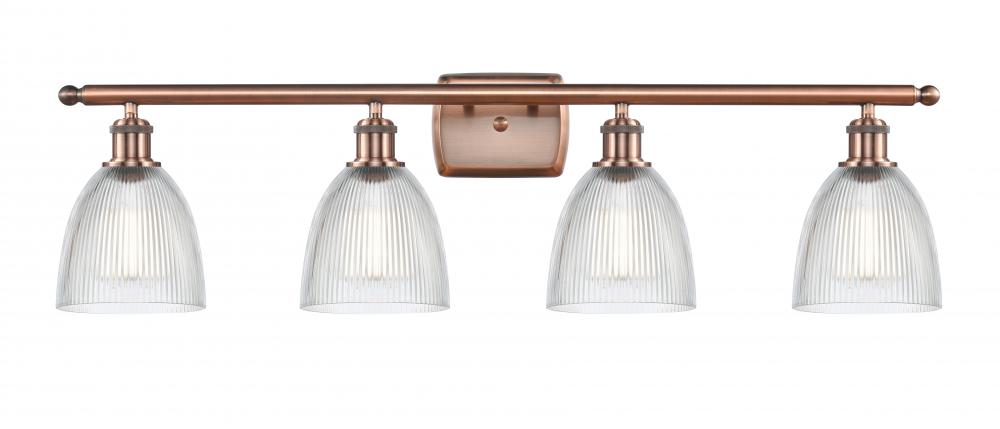 Castile - 4 Light - 36 inch - Antique Copper - Bath Vanity Light