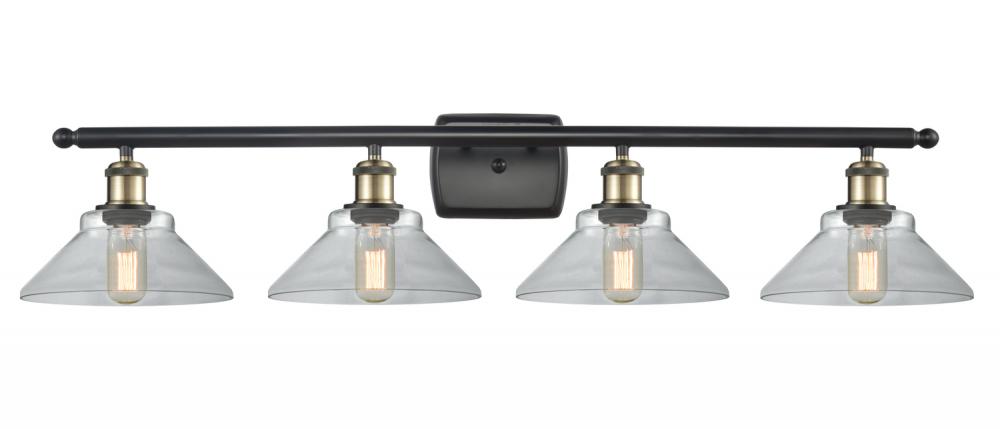 Orwell - 4 Light - 38 inch - Black Antique Brass - Bath Vanity Light