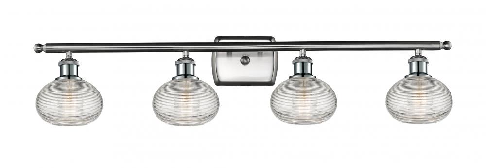 Ithaca - 4 Light - 36 inch - Brushed Satin Nickel - Bath Vanity Light