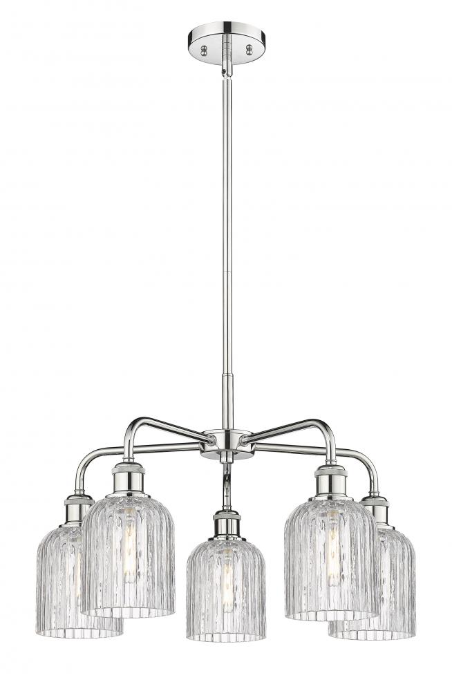 Bridal Veil - 5 Light - 23 inch - Polished Chrome - Chandelier