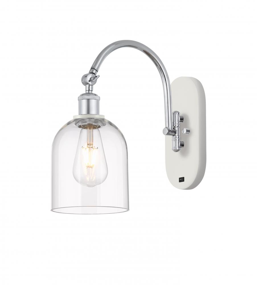 Bella - 1 Light - 6 inch - White Polished Chrome - Sconce