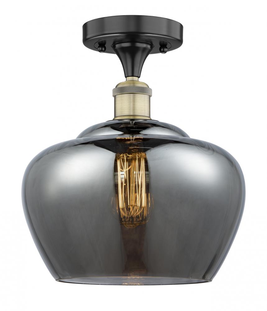 Fenton - 1 Light - 11 inch - Black Antique Brass - Flush Mount