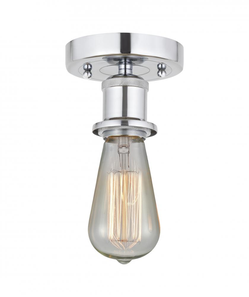 Bare Bulb - 1 Light - 2 inch - Polished Chrome - Semi-Flush Mount