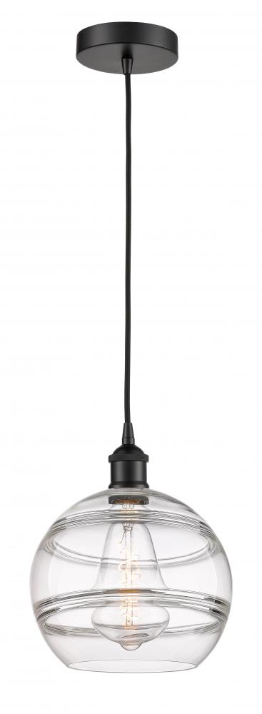 Rochester - 1 Light - 10 inch - Matte Black - Cord hung - Mini Pendant