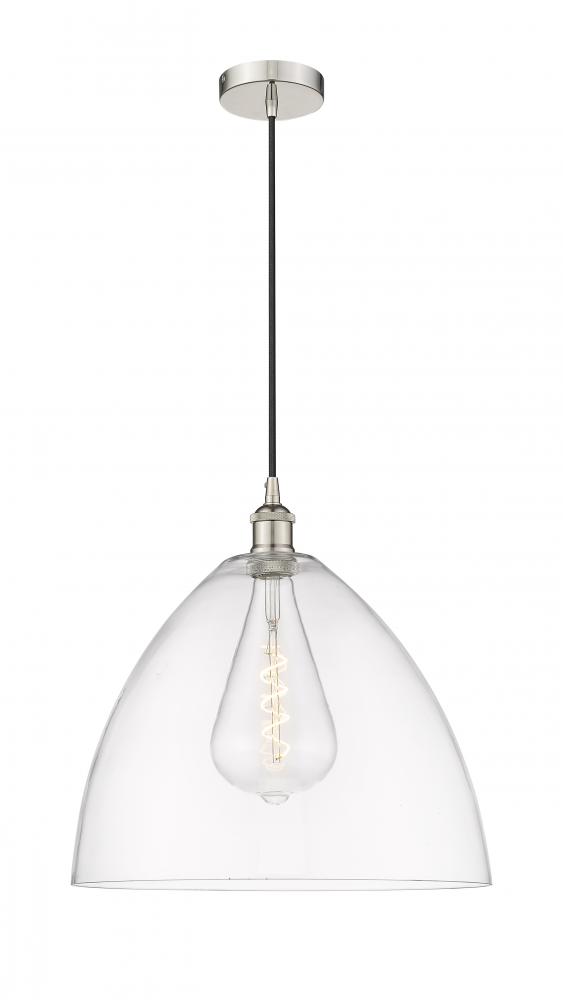 Bristol - 1 Light - 16 inch - Polished Nickel - Cord hung - Pendant