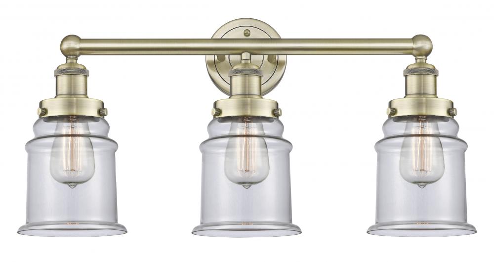 Canton - 3 Light - 24 inch - Antique Brass - Bath Vanity Light