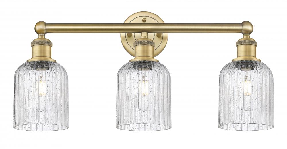 Bridal Veil - 3 Light - 23 inch - Brushed Brass - Bath Vanity Light