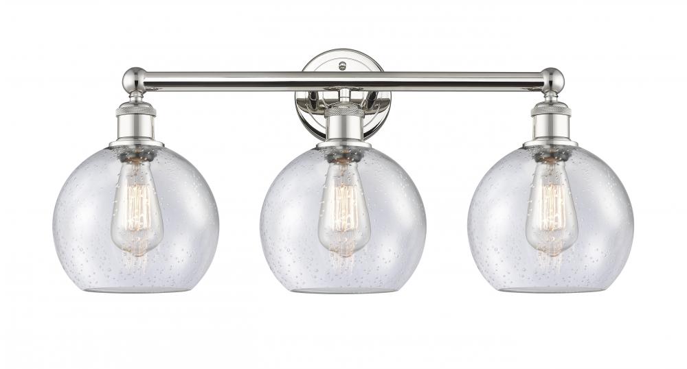 Athens - 3 Light - 26 inch - Polished Nickel - Bath Vanity Light