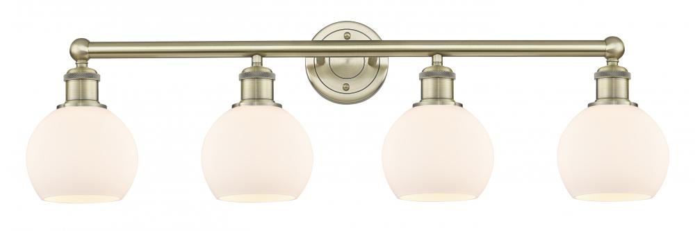 Athens - 4 Light - 33 inch - Antique Brass - Bath Vanity Light