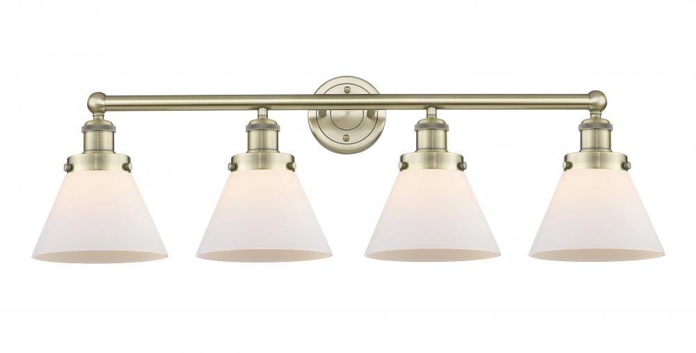 Cone - 4 Light - 35 inch - Antique Brass - Bath Vanity Light