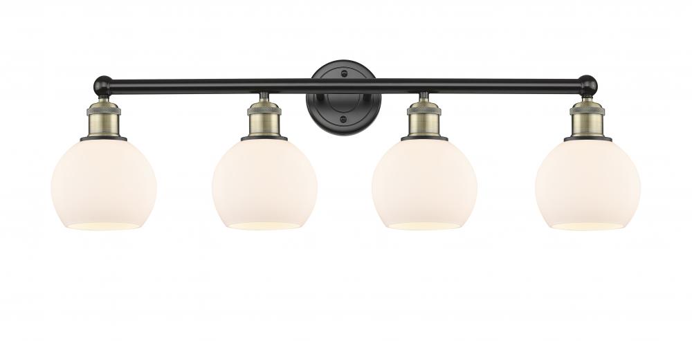 Athens - 4 Light - 33 inch - Black Antique Brass - Bath Vanity Light