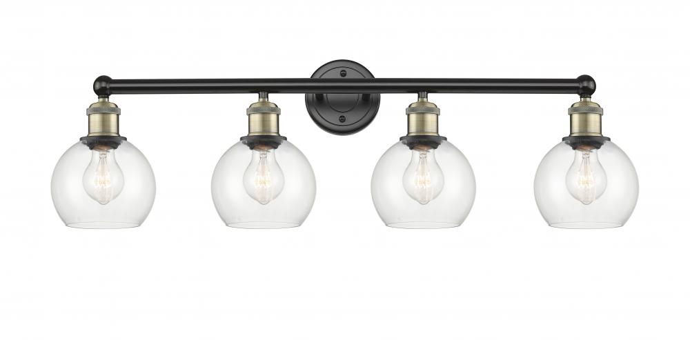 Athens - 4 Light - 33 inch - Black Antique Brass - Bath Vanity Light