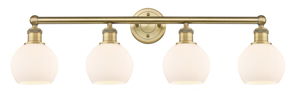 Athens - 4 Light - 33 inch - Brushed Brass - Bath Vanity Light