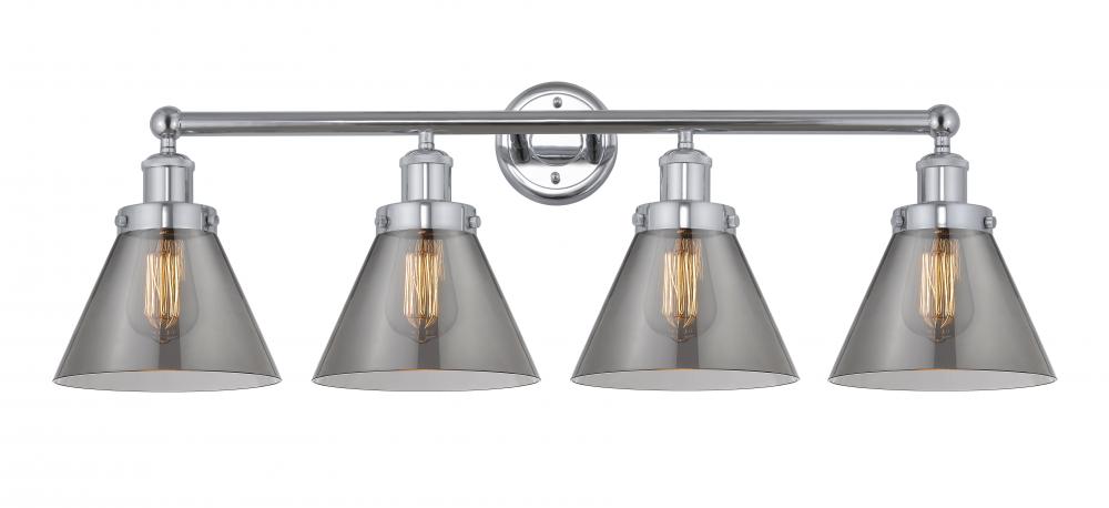 Cone - 4 Light - 35 inch - Polished Chrome - Bath Vanity Light