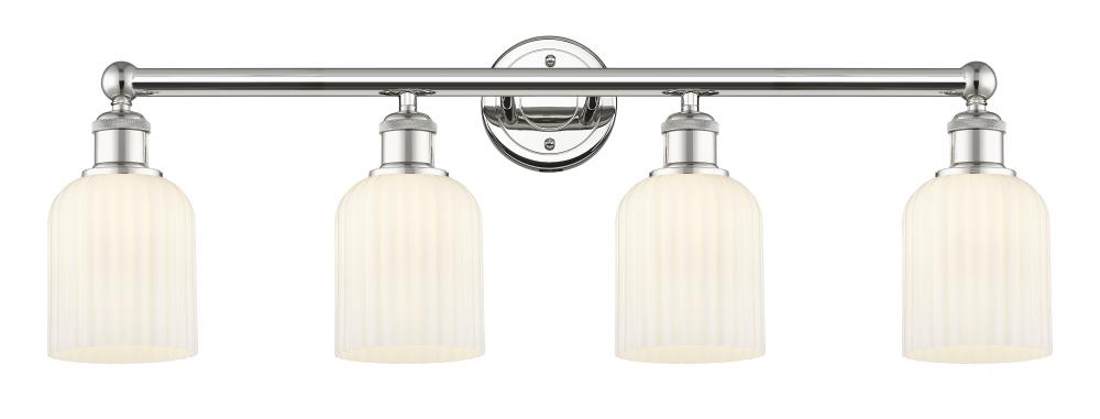 Bridal Veil - 4 Light - 32 inch - Polished Nickel - Bath Vanity Light