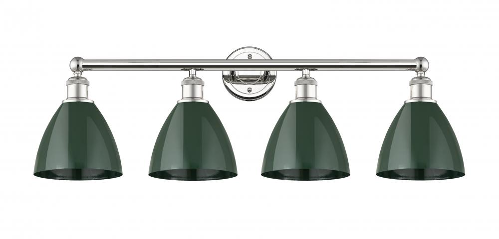 Plymouth - 4 Light - 35 inch - Polished Nickel - Bath Vanity Light