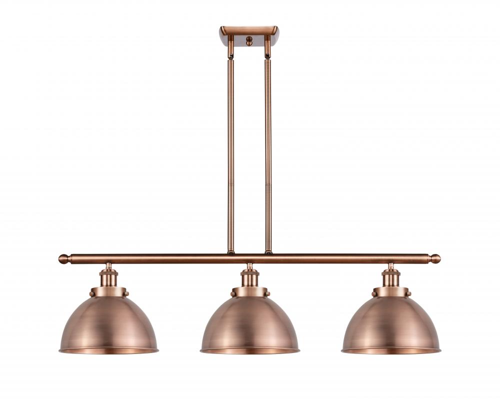 Derby - 3 Light - 36 inch - Antique Copper - Stem Hung - Island Light