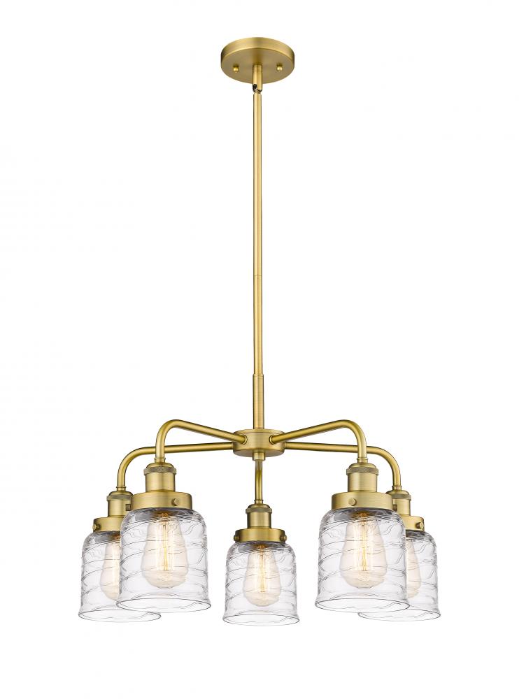 Bell - 5 Light - 24 inch - Brushed Brass - Chandelier