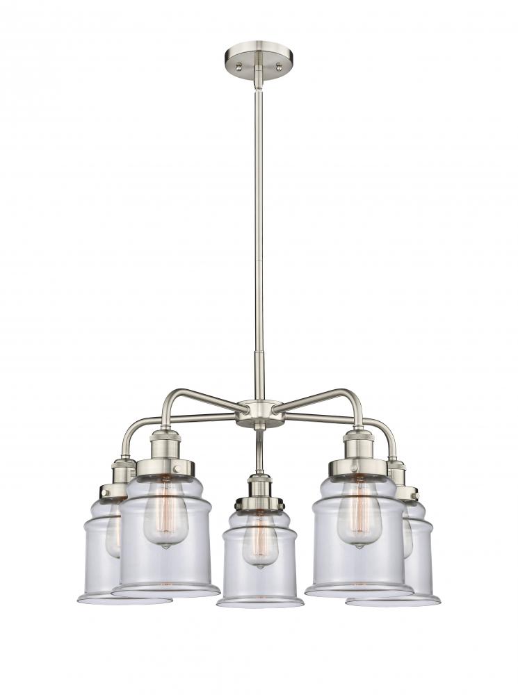 Canton - 5 Light - 25 inch - Satin Nickel - Chandelier