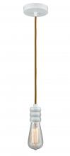 Innovations Lighting 100W-10CR-5W - Gatsby - 1 Light - 2 inch - White - Cord hung - Mini Pendant