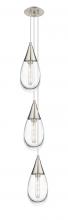 Innovations Lighting 103-450-1P-SN-G450-6CL - Malone - 3 Light - 8 inch - Brushed Satin Nickel - Multi Pendant