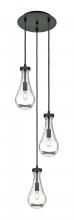 Innovations Lighting 113-451-1P-BK-G451-5CL - Owego - 3 Light - 13 inch - Matte Black - Multi Pendant