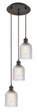 Innovations Lighting 113B-3P-OB-G559-5CL - Bridal Veil - 3 Light - 12 inch - Oil Rubbed Bronze - Cord Hung - Multi Pendant