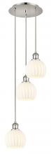 Innovations Lighting 113B-3P-PN-G1217-6WV - White Venetian - 3 Light - 13 inch - Polished Nickel - Cord Hung - Multi Pendant