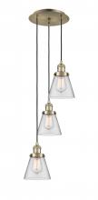 Innovations Lighting 113F-3P-AB-G62 - Cone - 3 Light - 13 inch - Antique Brass - Cord hung - Multi Pendant