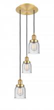 Innovations Lighting 113F-3P-SG-G54 - Cone - 3 Light - 12 inch - Satin Gold - Cord hung - Multi Pendant