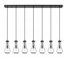 Innovations Lighting 127-451-1P-BK-G451-5CL - Owego - 7 Light - 49 inch - Matte Black - Linear Pendant