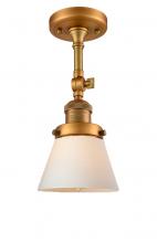 Innovations Lighting 201F-BB-G61 - Cone - 1 Light - 6 inch - Brushed Brass - Semi-Flush Mount