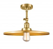 Innovations Lighting 201F-SG-MFR-SG-16 - Railroad - 1 Light - 16 inch - Satin Gold - Semi-Flush Mount