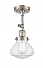 Innovations Lighting 201F-SN-G324 - Olean - 1 Light - 7 inch - Brushed Satin Nickel - Semi-Flush Mount