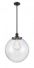 Innovations Lighting 201S-BK-G202-16 - Beacon - 1 Light - 16 inch - Matte Black - Stem Hung - Pendant