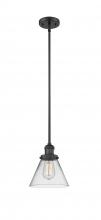 Innovations Lighting 201S-BK-G42 - Cone - 1 Light - 8 inch - Matte Black - Stem Hung - Mini Pendant