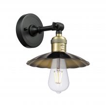 Innovations Lighting 203-BAB-M17-BK - Scallop - 1 Light - 8 inch - Black Antique Brass - Sconce