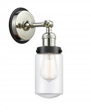 Innovations Lighting 203PN-BPBK-HRBK-G312 - Dover - 1 Light - 5 inch - Polished Nickel - Sconce