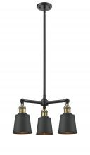 Innovations Lighting 207-BAB-M9-BK - Addison - 3 Light - 19 inch - Black Antique Brass - Stem Hung - Chandelier